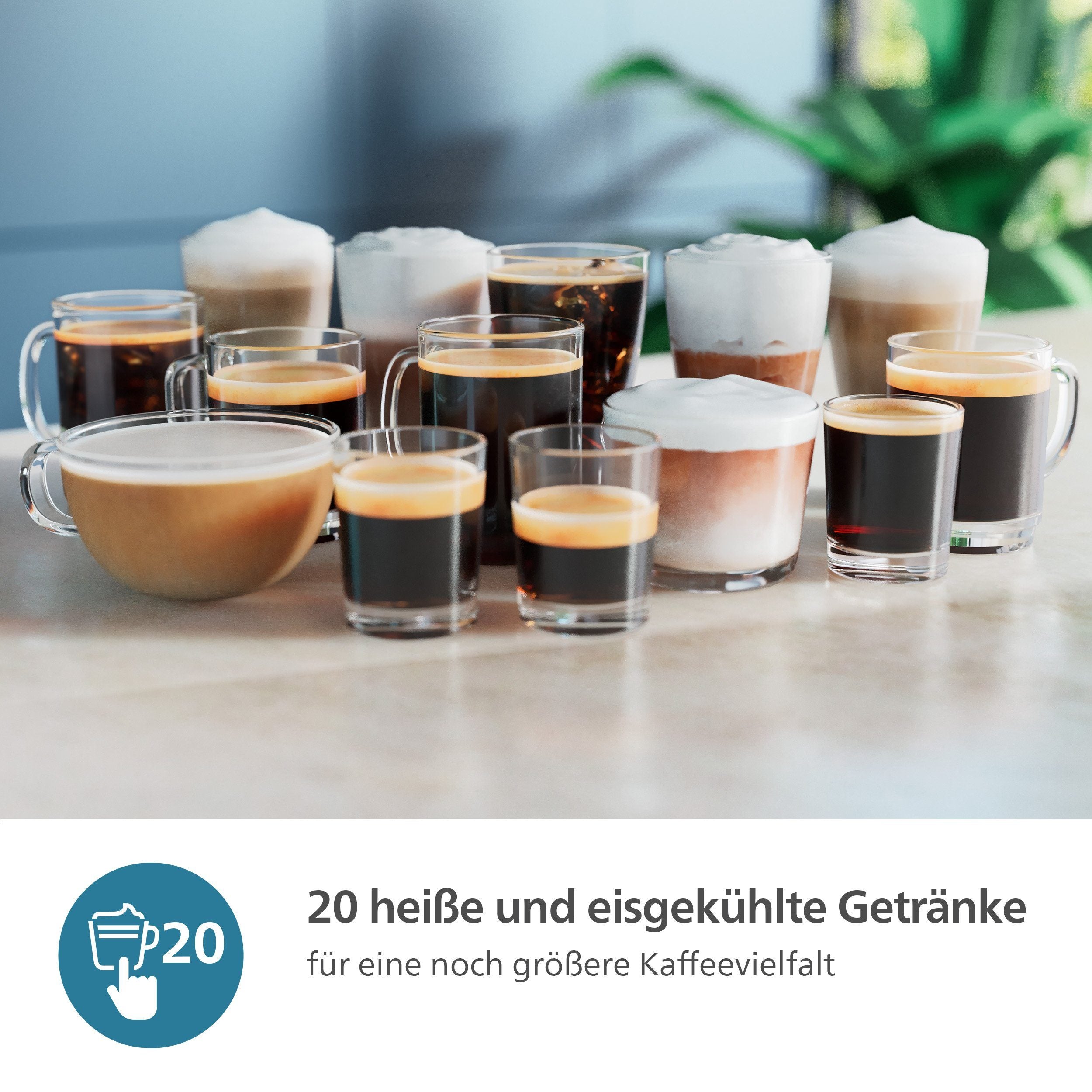 PHILIPS Kaffeevollautomat EP5544/50 5500 Series, 20 Kaffeespezialitäten (heiß oder eisgekühlt)